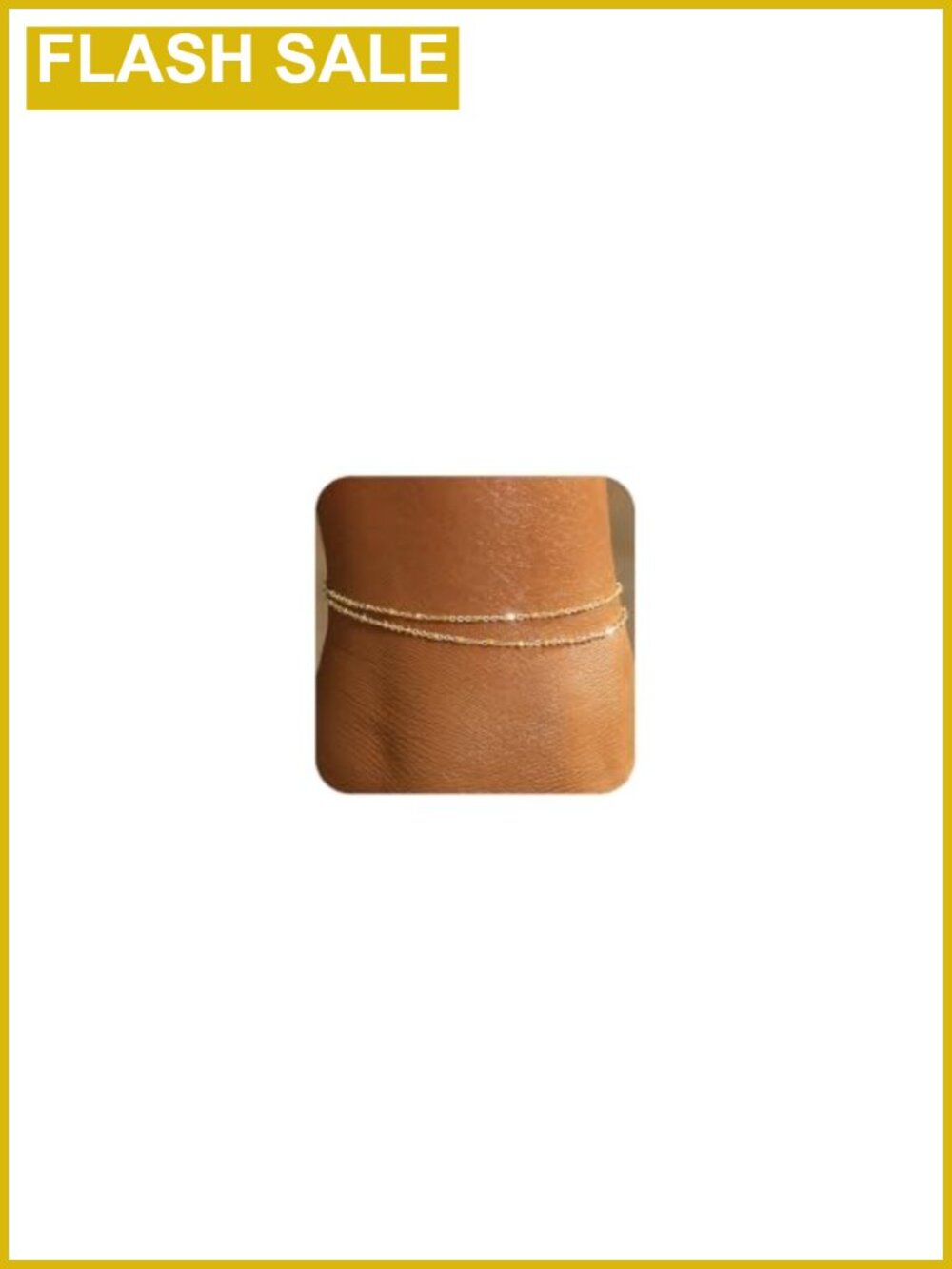 MFRYK Layered Anklets 14K Gold Plated Adjustable Ankle Bracelets Set